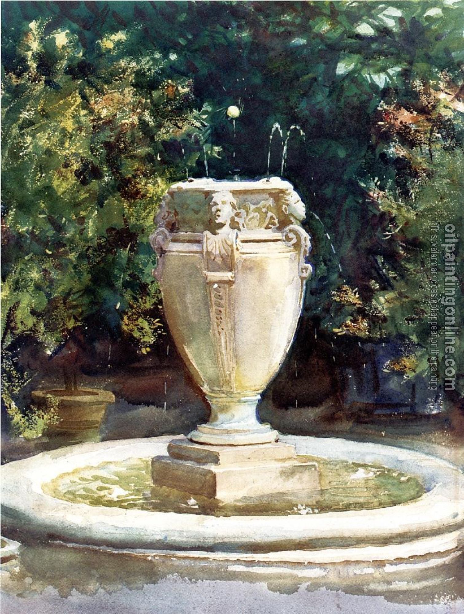 Sargent, John Singer - Vase Fountain, Pocantico